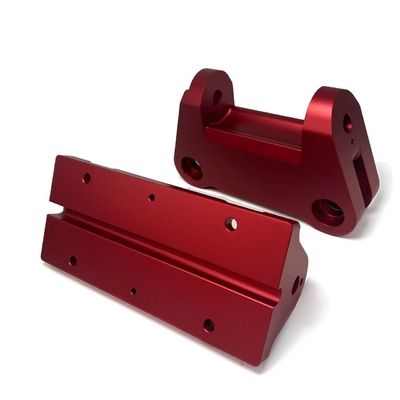 Parties d'usinage CNC sur mesure de grande taille d'aluminium rouge