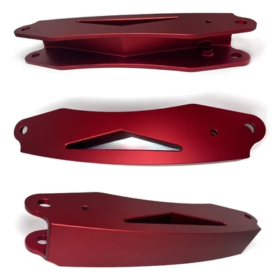 Parties d'usinage CNC sur mesure de grande taille d'aluminium rouge