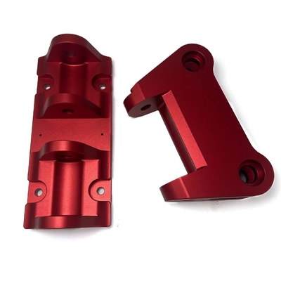 Parties d'usinage CNC sur mesure de grande taille d'aluminium rouge